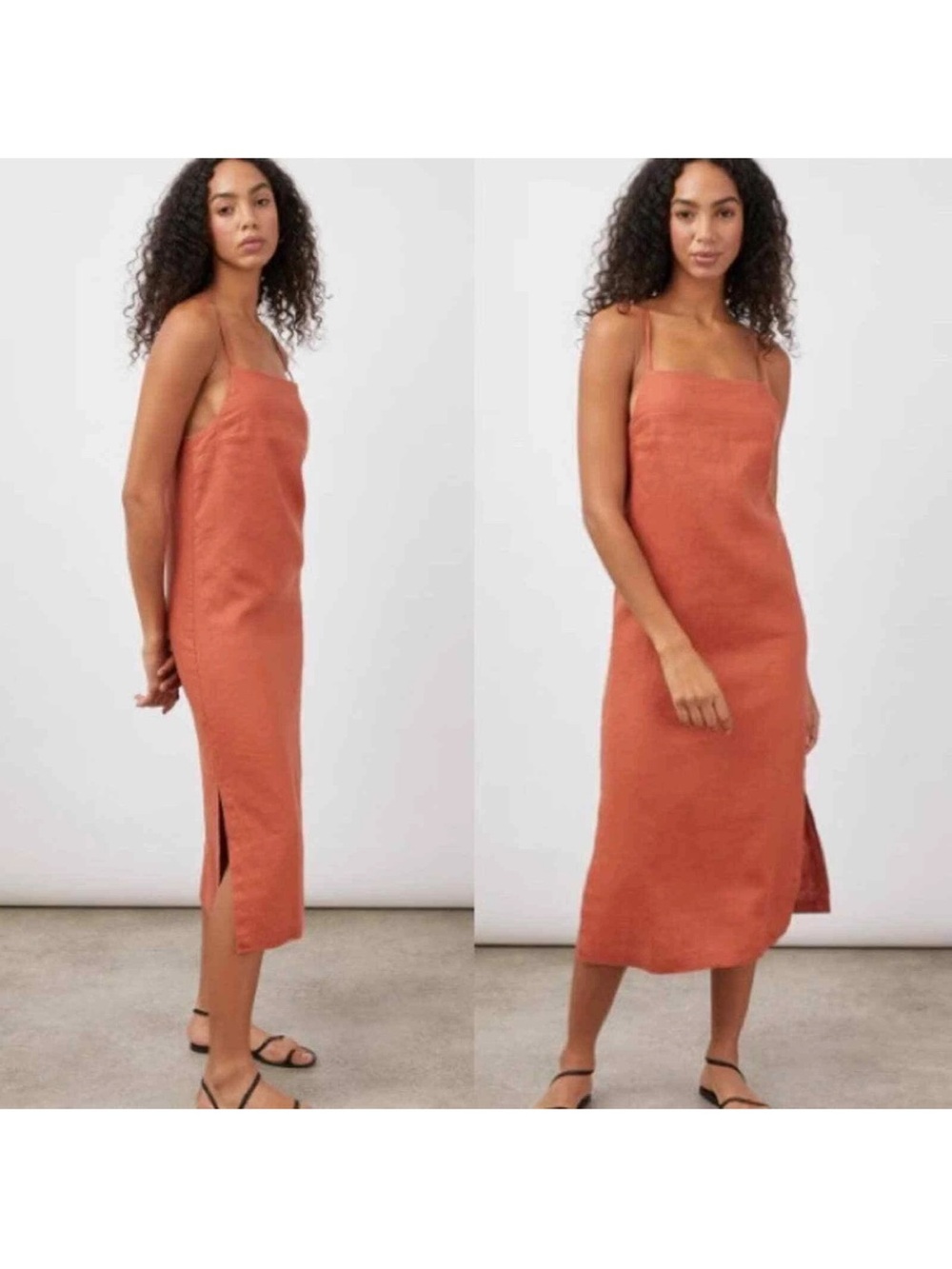 Rails Linen Dress Rust
